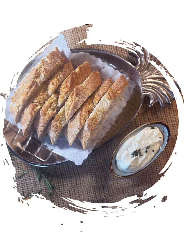 Brot mit Knoblauchsauce  (Hausgemacht) Pan y Alioli – 2,90€ 